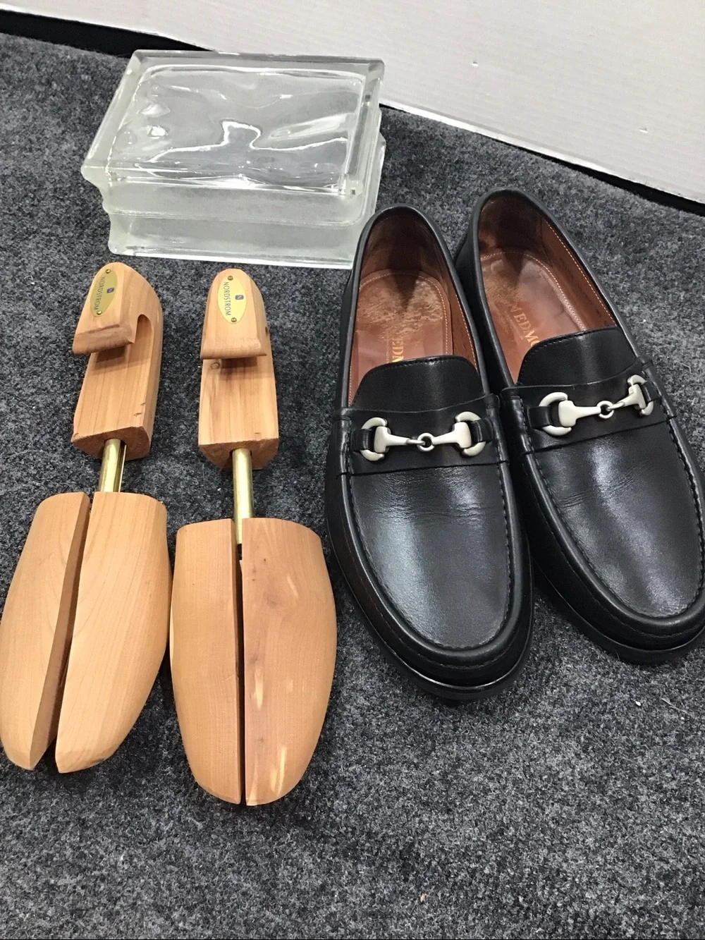 Allen Edmonds Arezzo Black Italian Leather Horsebit Slip-On Loafers 9.5